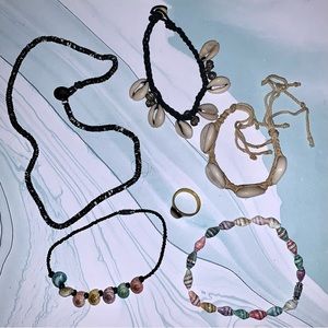 Assorted Shell Jewelry Lot - 6 Pieces.